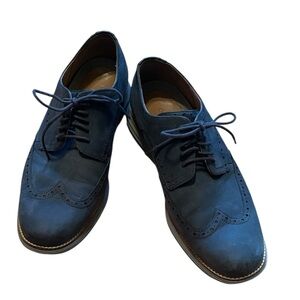 Cole Haan Grand Classic Blue Oxford Lace Men's Dress 10.5M Shoes EUC